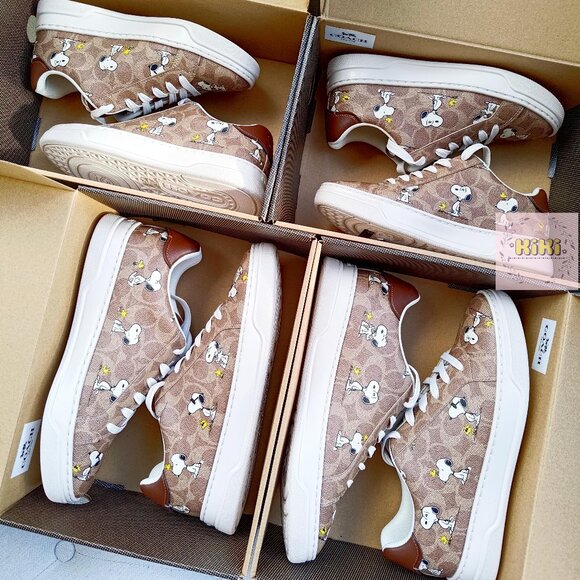 Coach X Peanuts High Line Sneaker In Signature Canvas With Snoopy Print CBZ77 - Picture 12 of 13